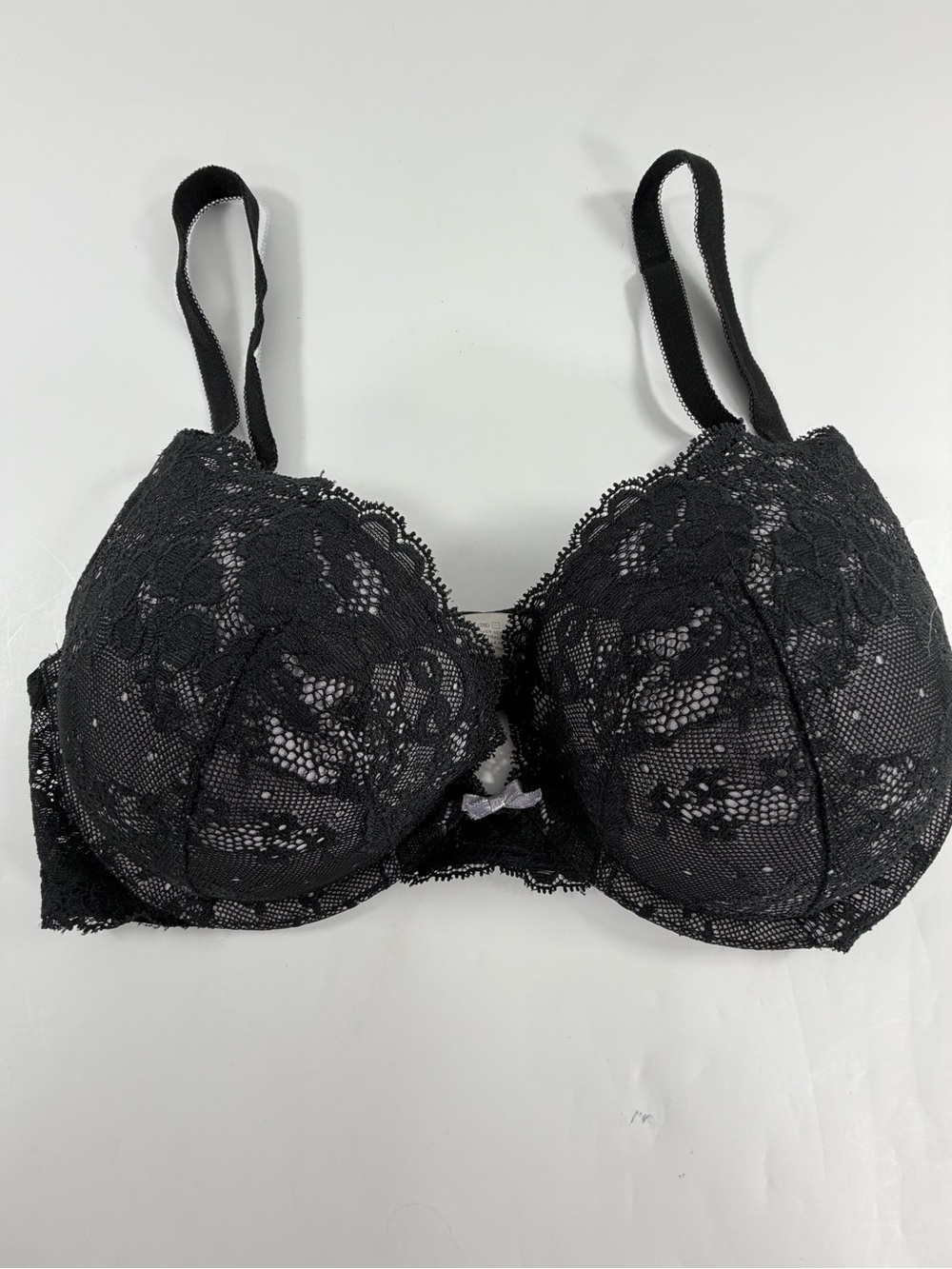 Victoria’s Secret Black Lace Underwire Bra 36D Lightly Lined Everyday